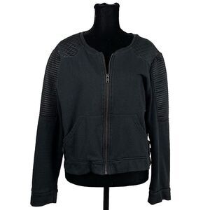 Fabletics Black Full‎ Zip Fleece Lined Sweatshirt - Women’s L